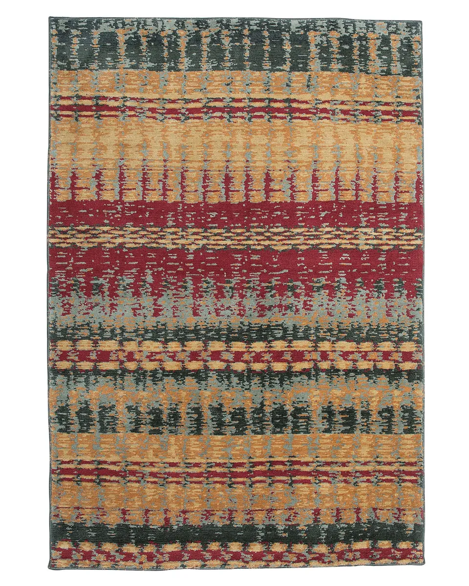 beliani-mirmaris-retro-teppich-140x200-bunte-streifen-polyester image 1