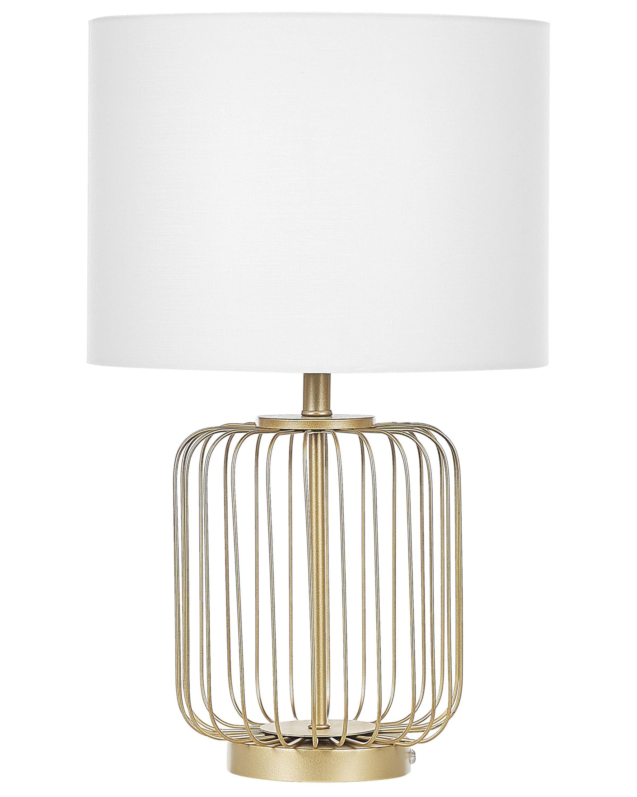 beliani-thouet-tischleuchte-wei-gold-metall-58-cm image 1