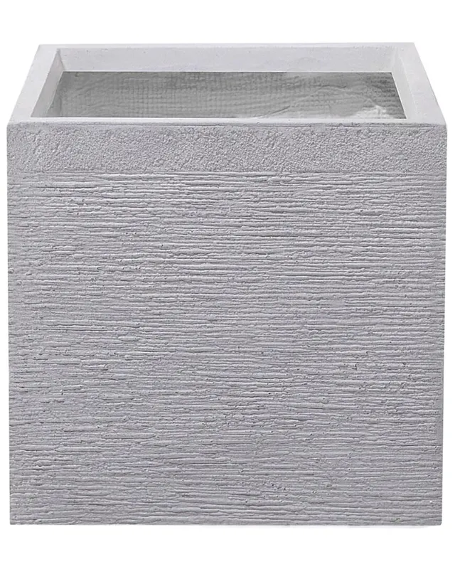 beliani-paros-blumentopf-40x40x38-cm-hellgrau-52-l image 1