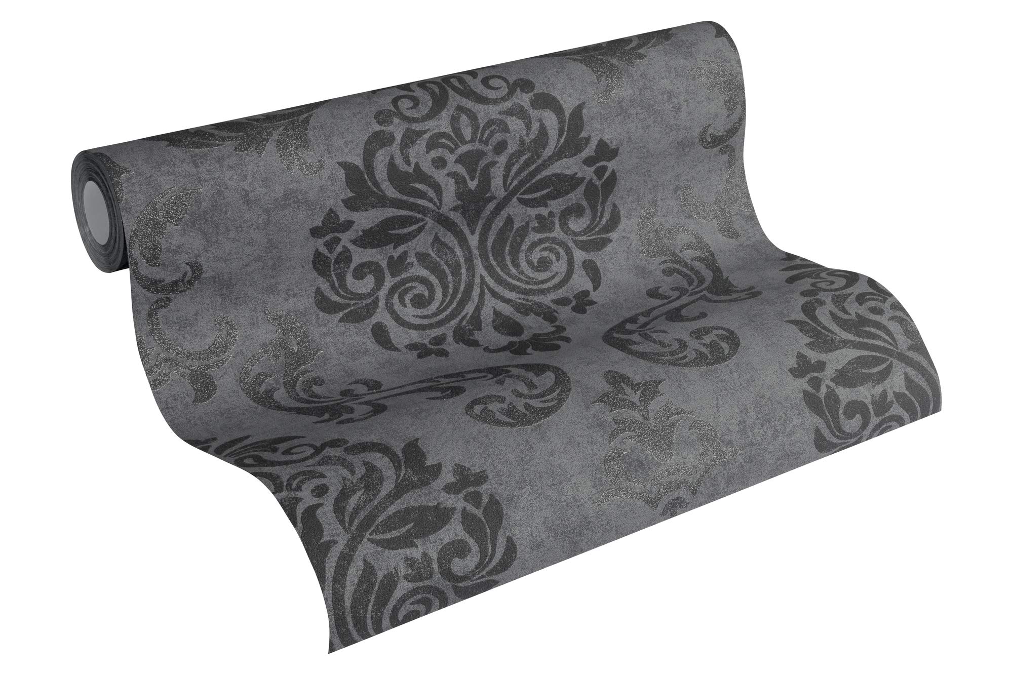 a-s-cr-ation-memory-953723-vliestapete-grau-metallic-schwarz image 1