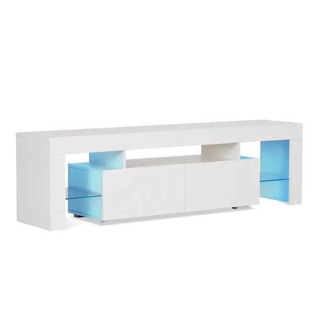 homall-tv-stand-lowboard-schwarz-63-zoll-led-fernsehschrank image 1