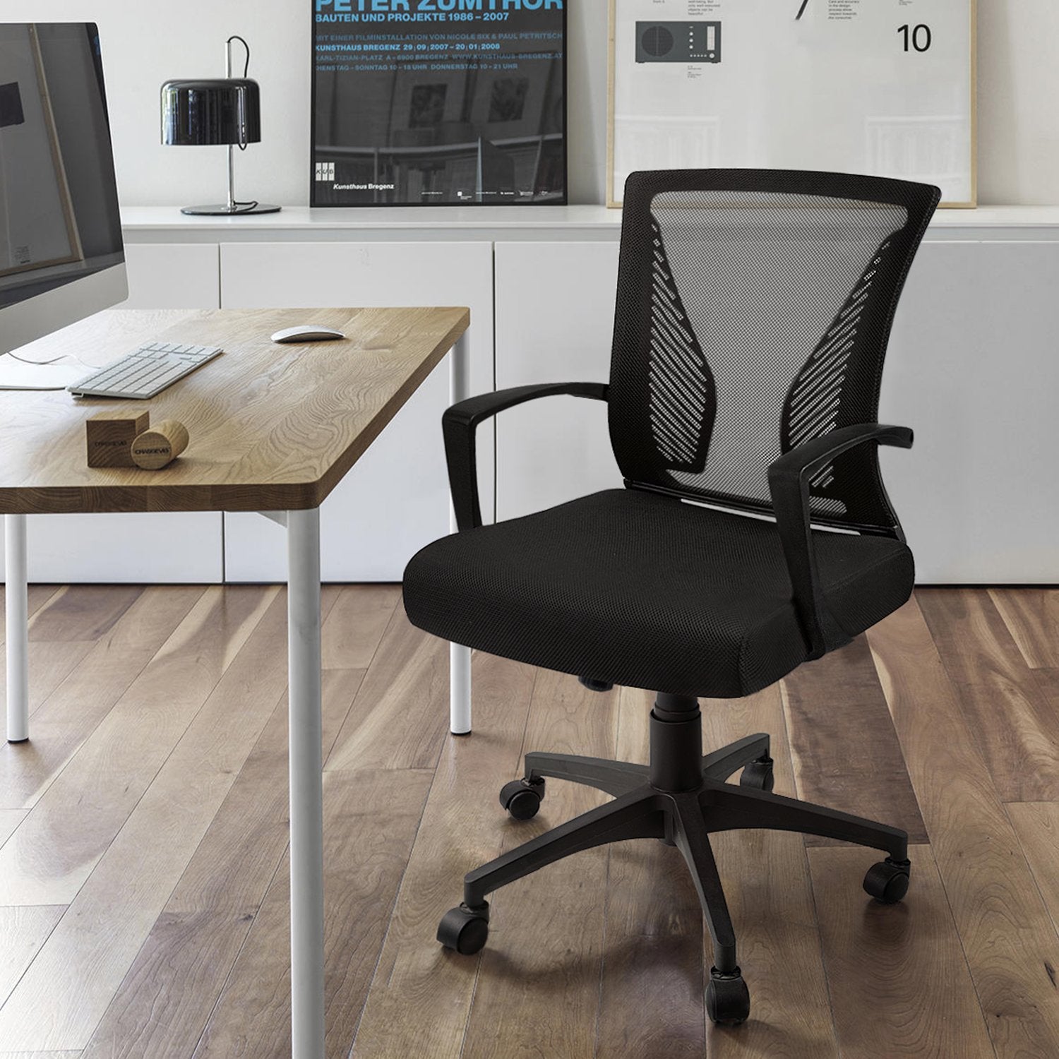 homall-office-mesh-chair-b-rostuhl-halbhoch-schwarz-2er-set-netz image 2