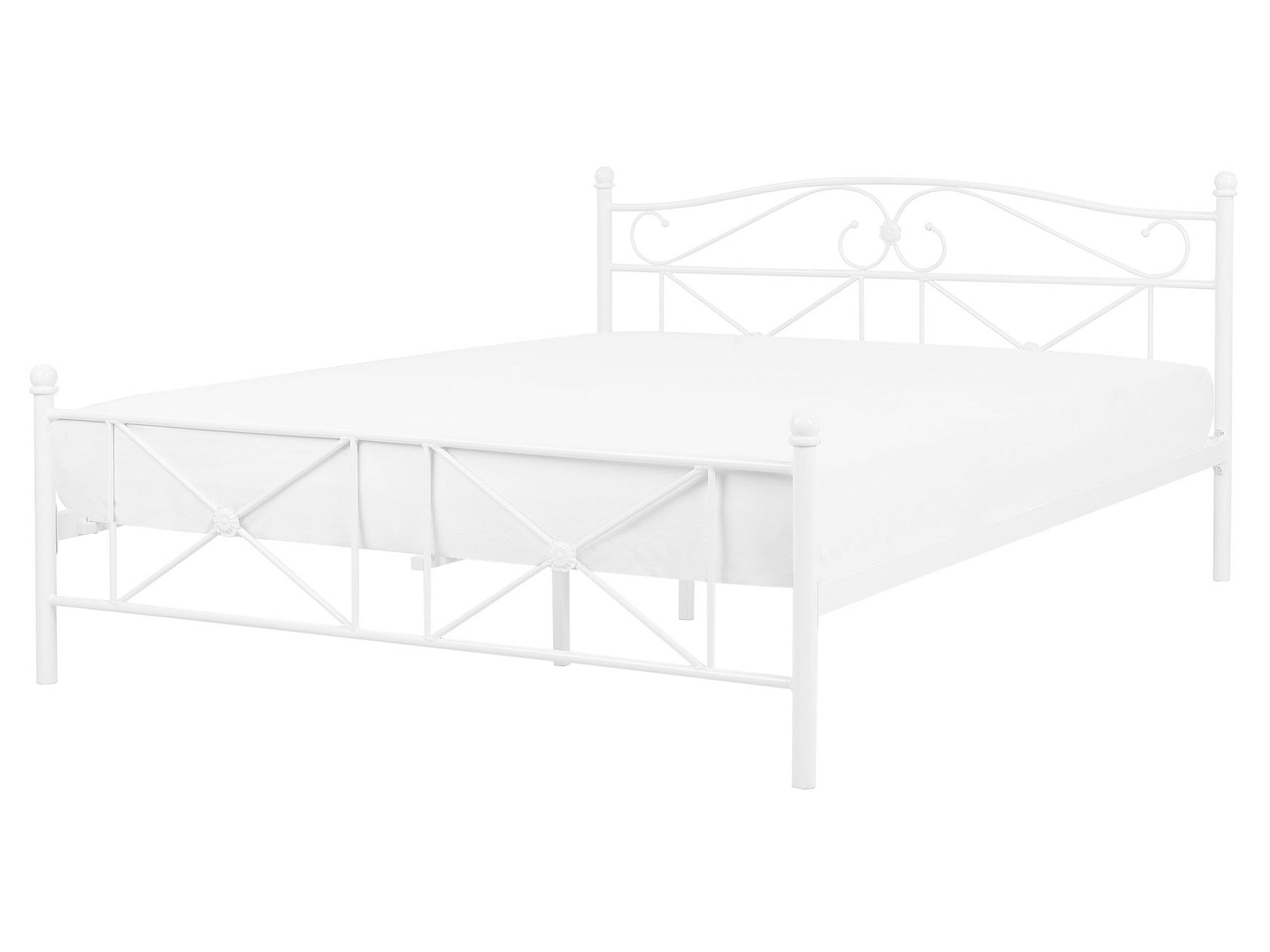 beliani-rodez-metallbett-160x200-wei-doppelbett-stahl image 1