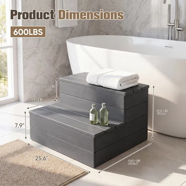 homall-patio-furniture-poolstufe-grau-rutschfest-272-kg image 1
