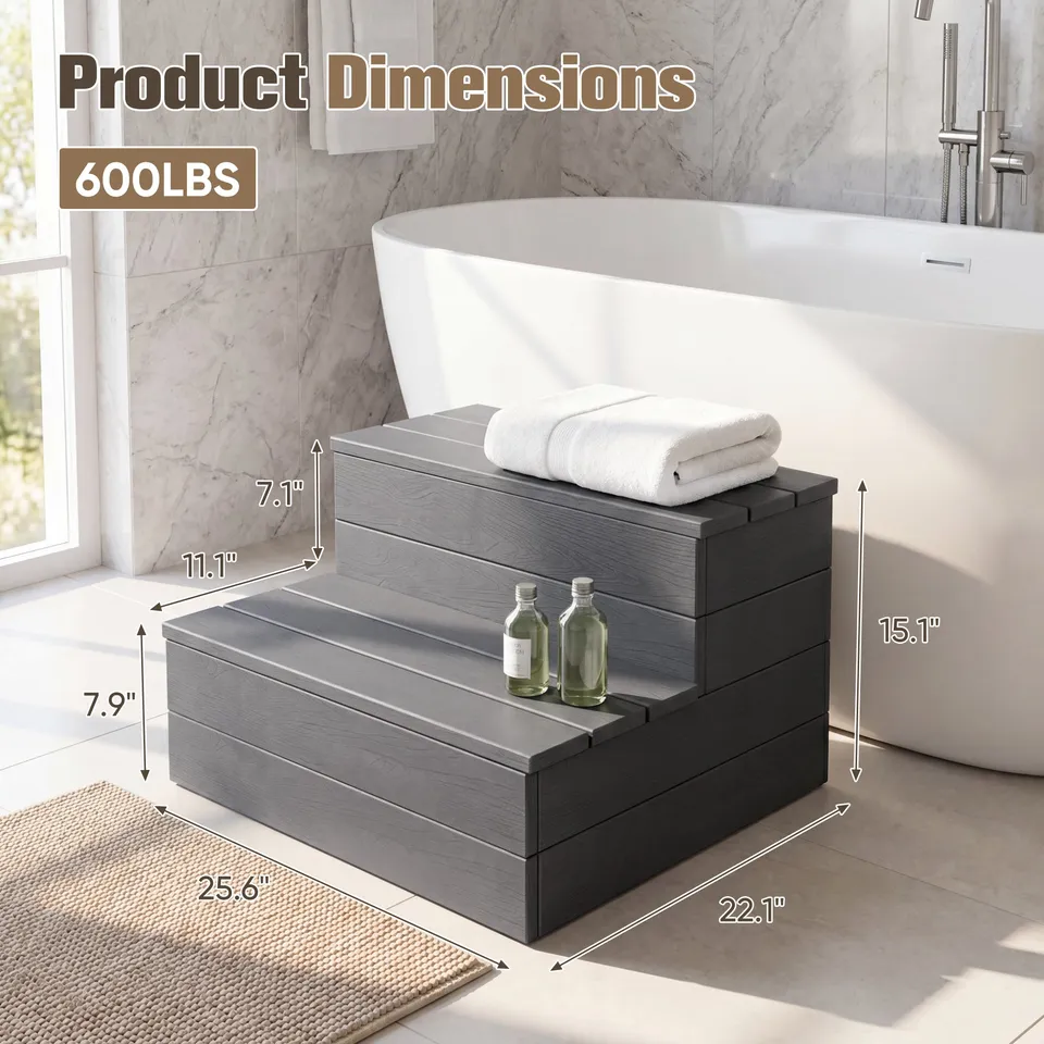 homall-patio-furniture-poolstufe-grau-rutschfest-272-kg image 1