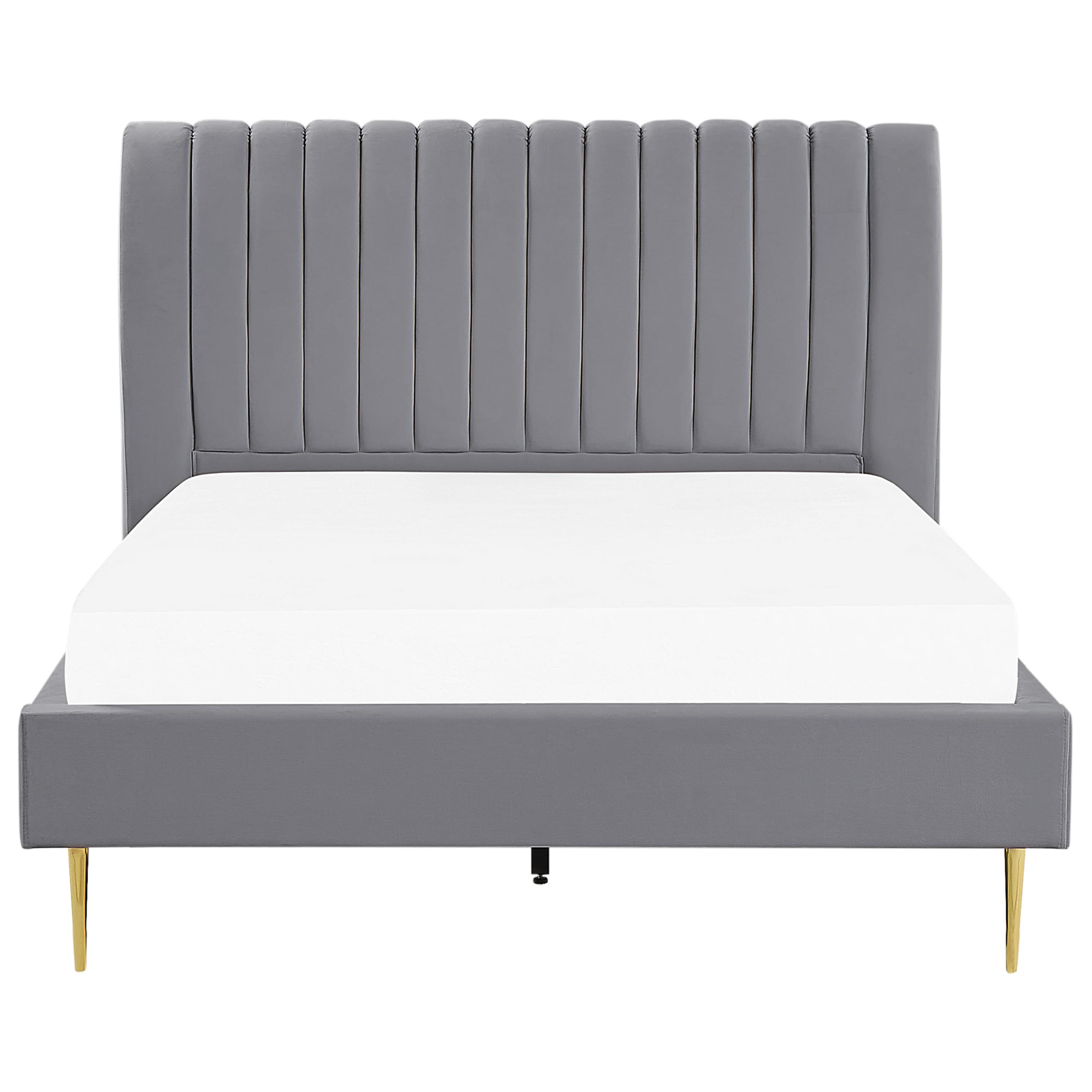 beliani-marville-doppelbett-samt-grau-140x200-cm-lattenrost image 5
