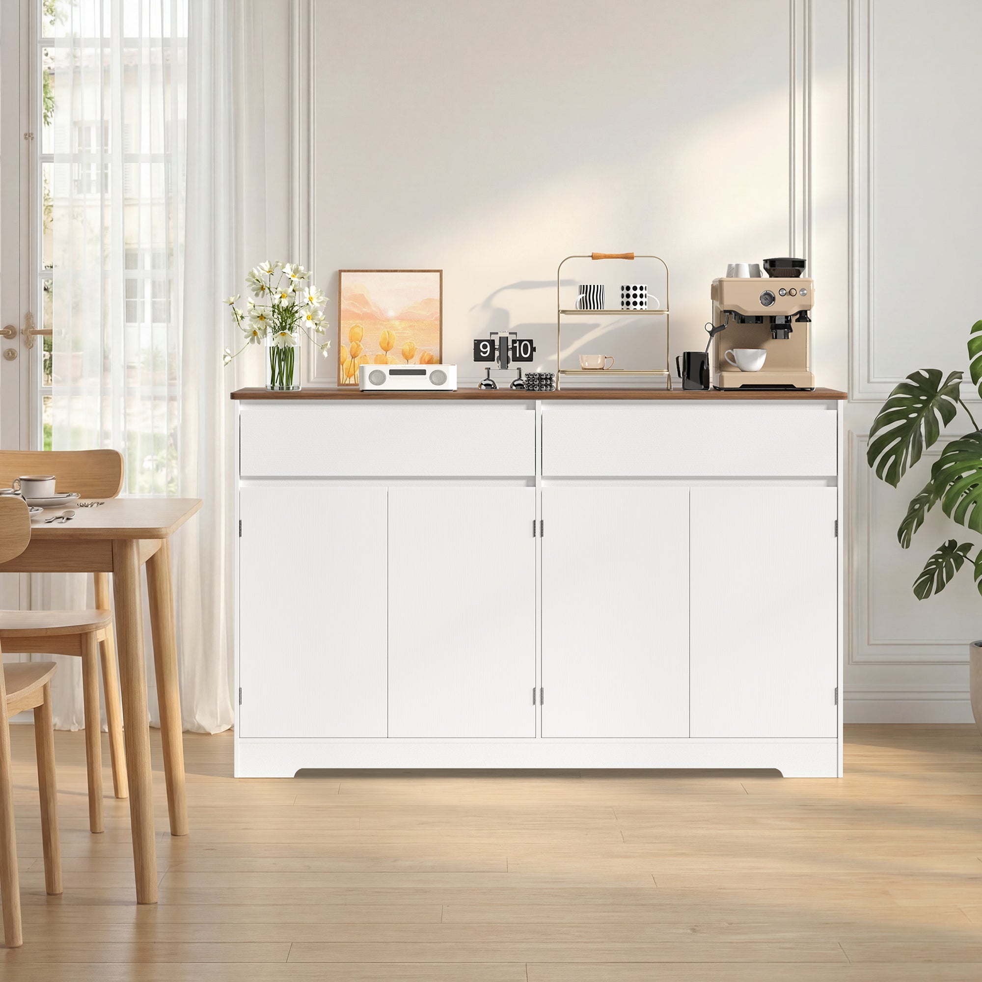 bealife-schr-nke-ap55-k-chenbuffet-wei-140cm-retro image 8