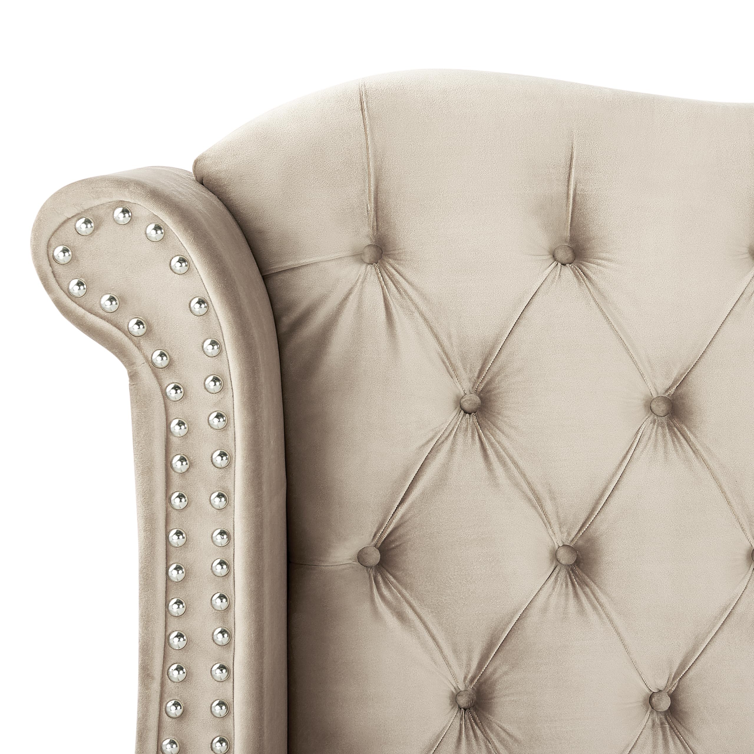 beliani-ayette-samtbett-160x200-beige-chesterfield image 8