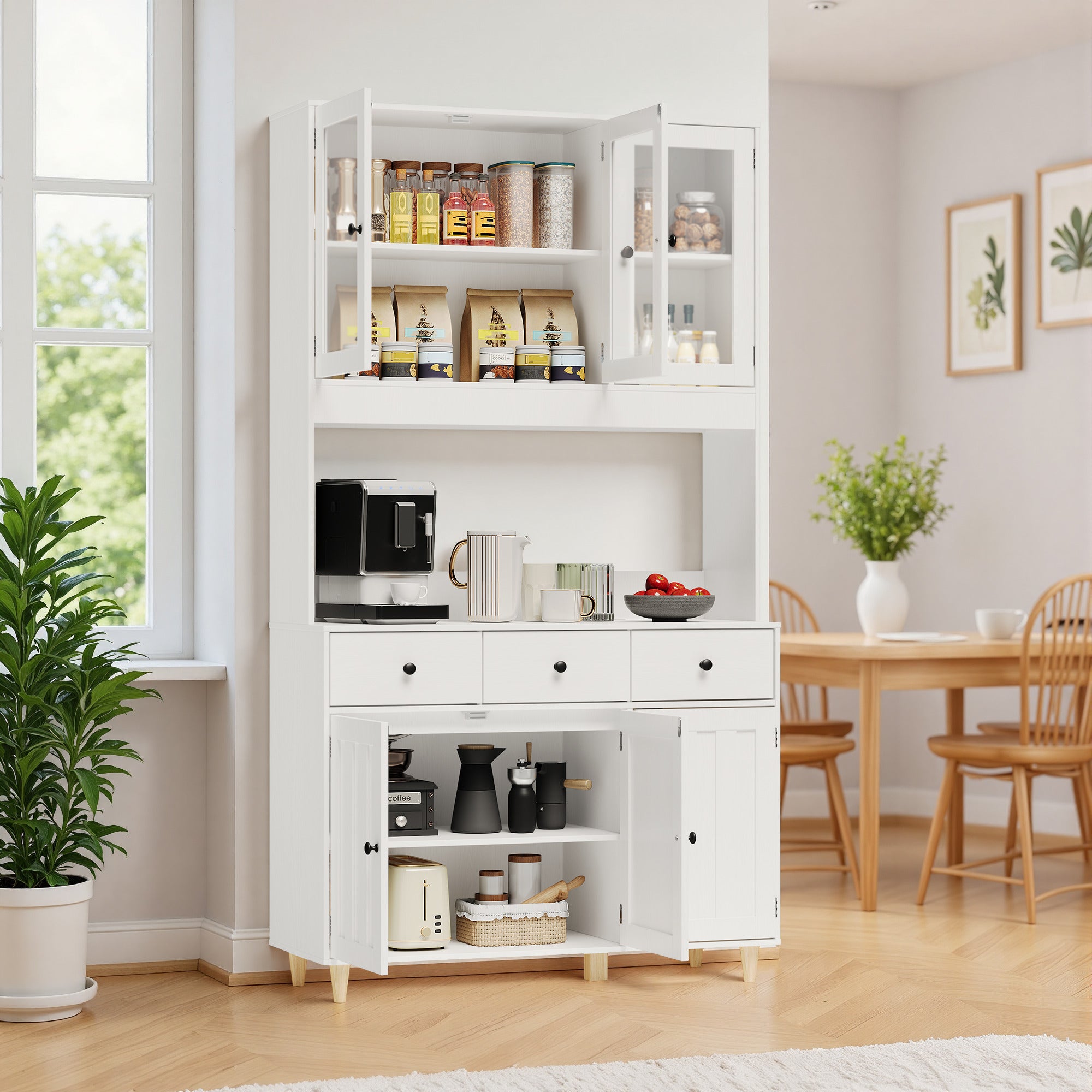 bealife-ap05-k-chenbuffet-vitrine-wei-100cm-mit-led image 3