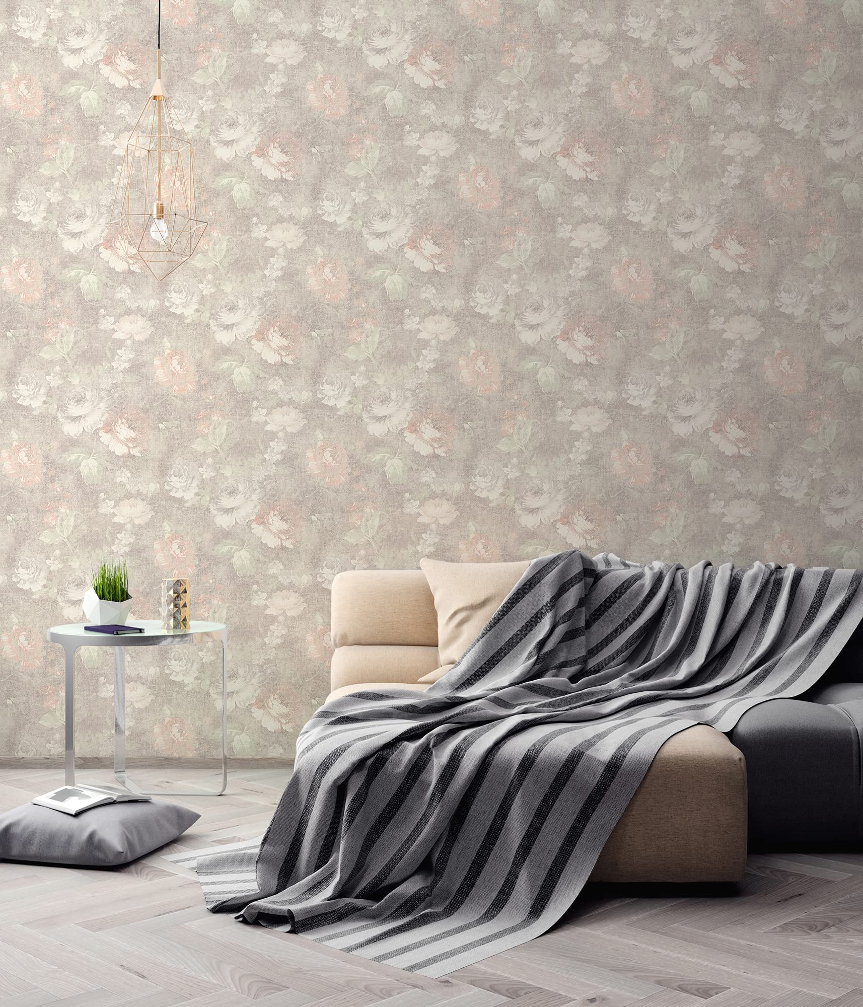 a-s-cr-ation-secret-garden-vliestapete-blumen-braun-rot image 2