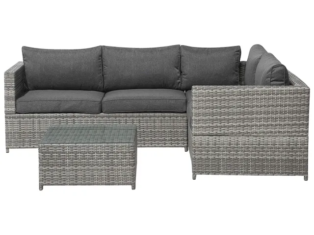 beliani-avola-lounge-set-rattan-grau-4-sitzer-ecksofa image 1