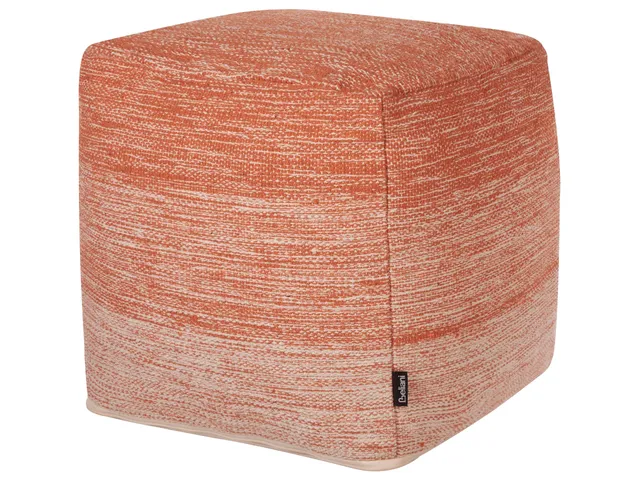 beliani-hirri-sitzpouf-40x40-orange-baumwolle-gestreift image 1