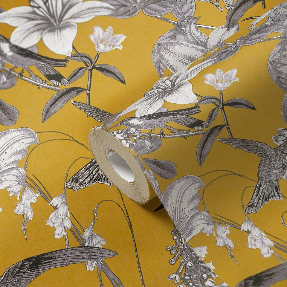 architects-paper-jungle-chic-37701-3-vliestapete-gelb image 1
