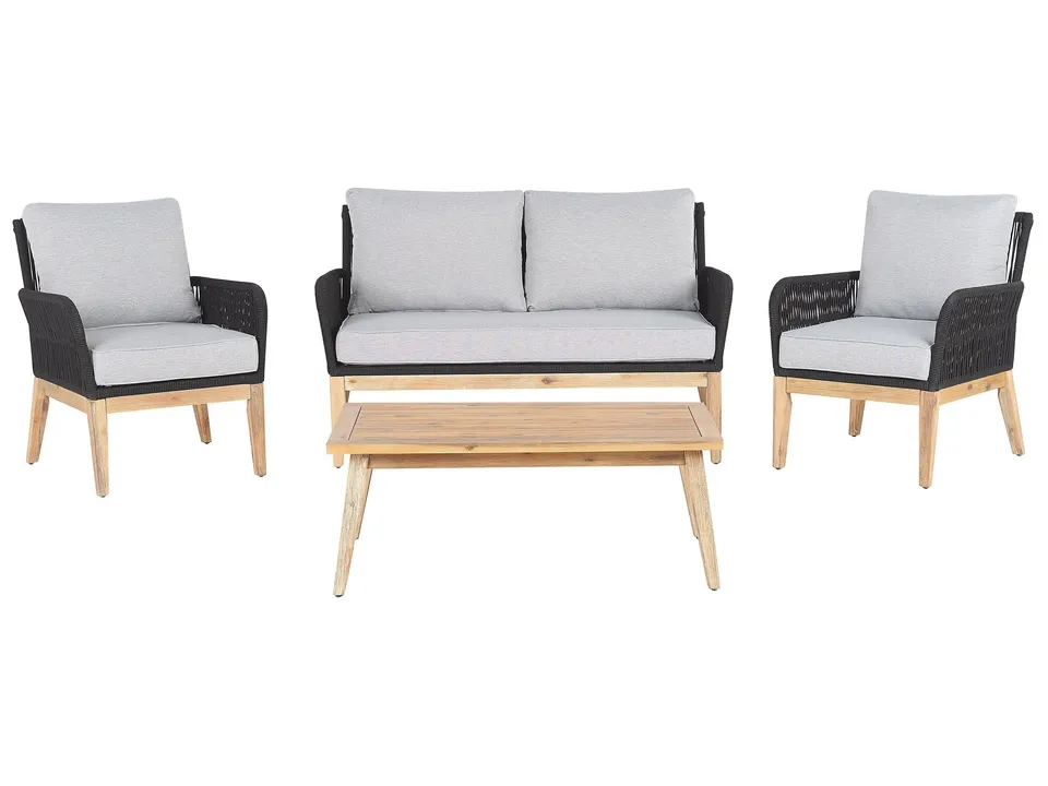 beliani-merano-ii-lounge-set-akazienholz-grau-4-personen image 1