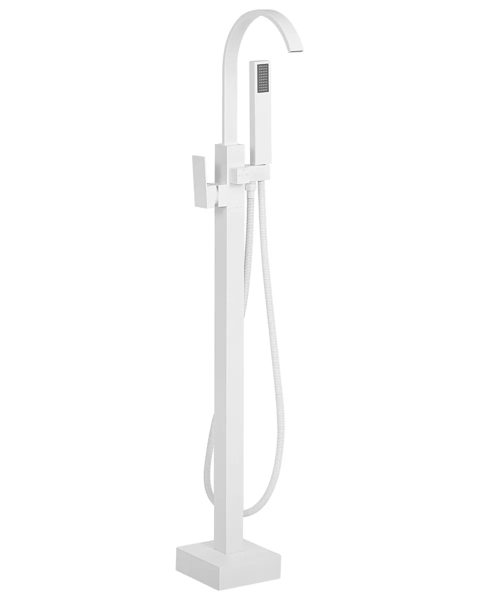 beliani-ribbon-wannenarmatur-wei-freistehend-messing image 1