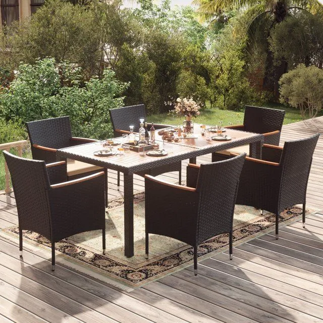 homall-patio-furniture-sitzgruppe-rattan-7-teilig-akazie-braun image 1