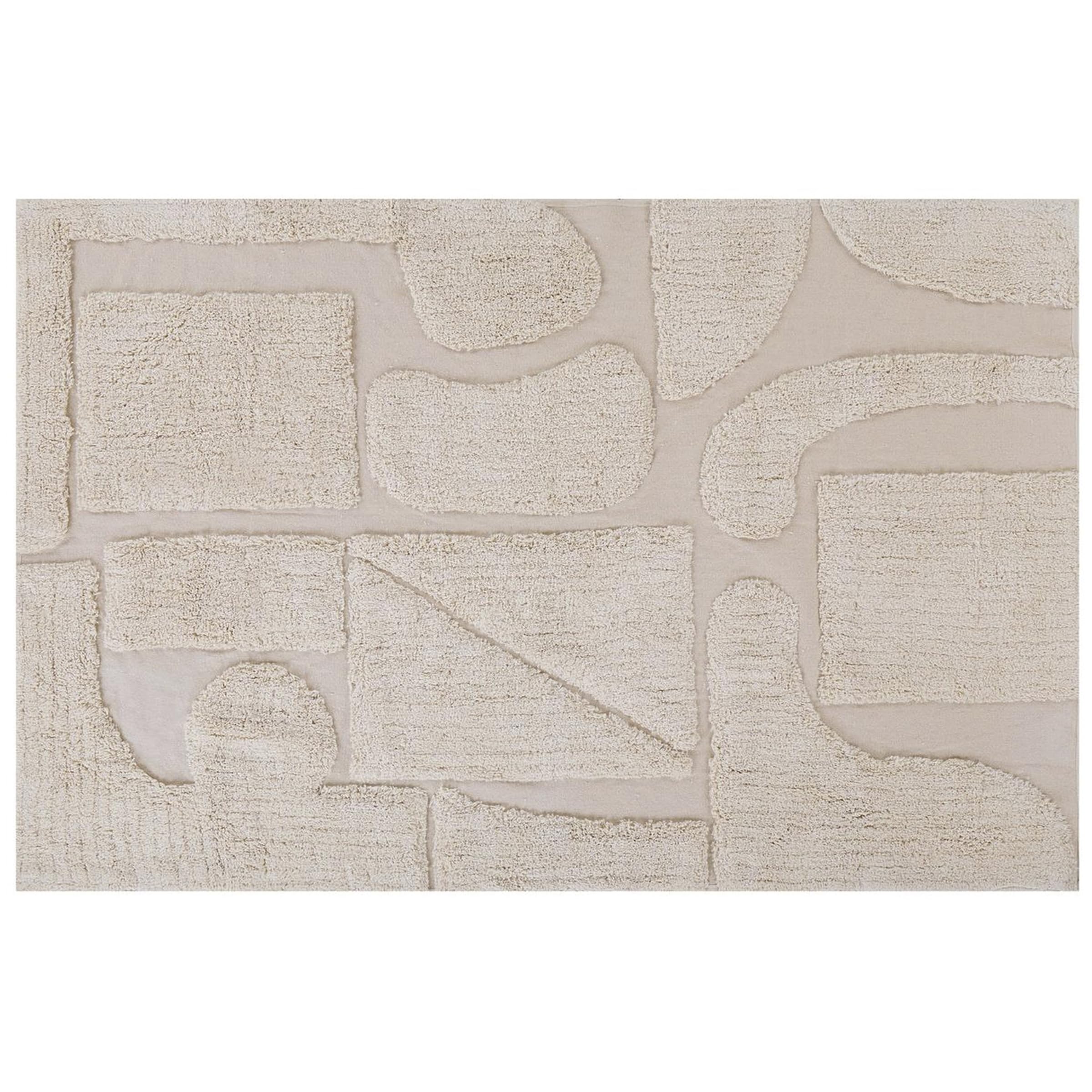 beliani-diyadin-teppich-160x230-baumwolle-beige-abstrakt image 4