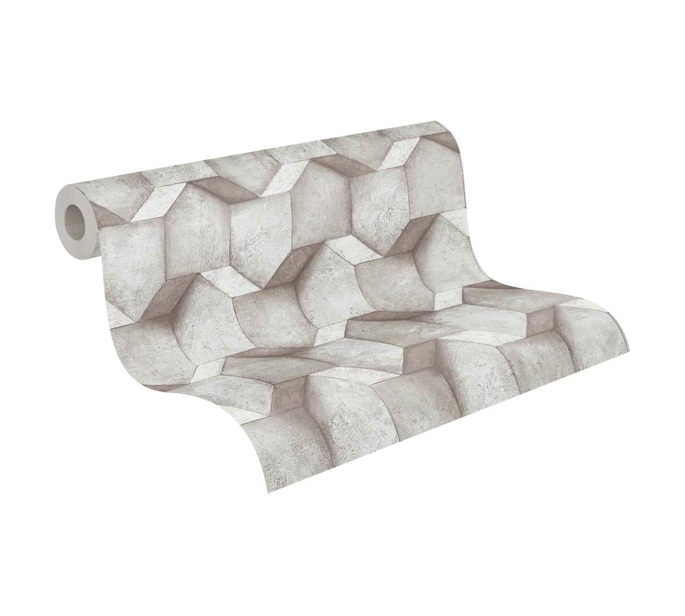 a-s-cr-ation-the-bos-vliestapete-388273-grau-silber-3d image 1