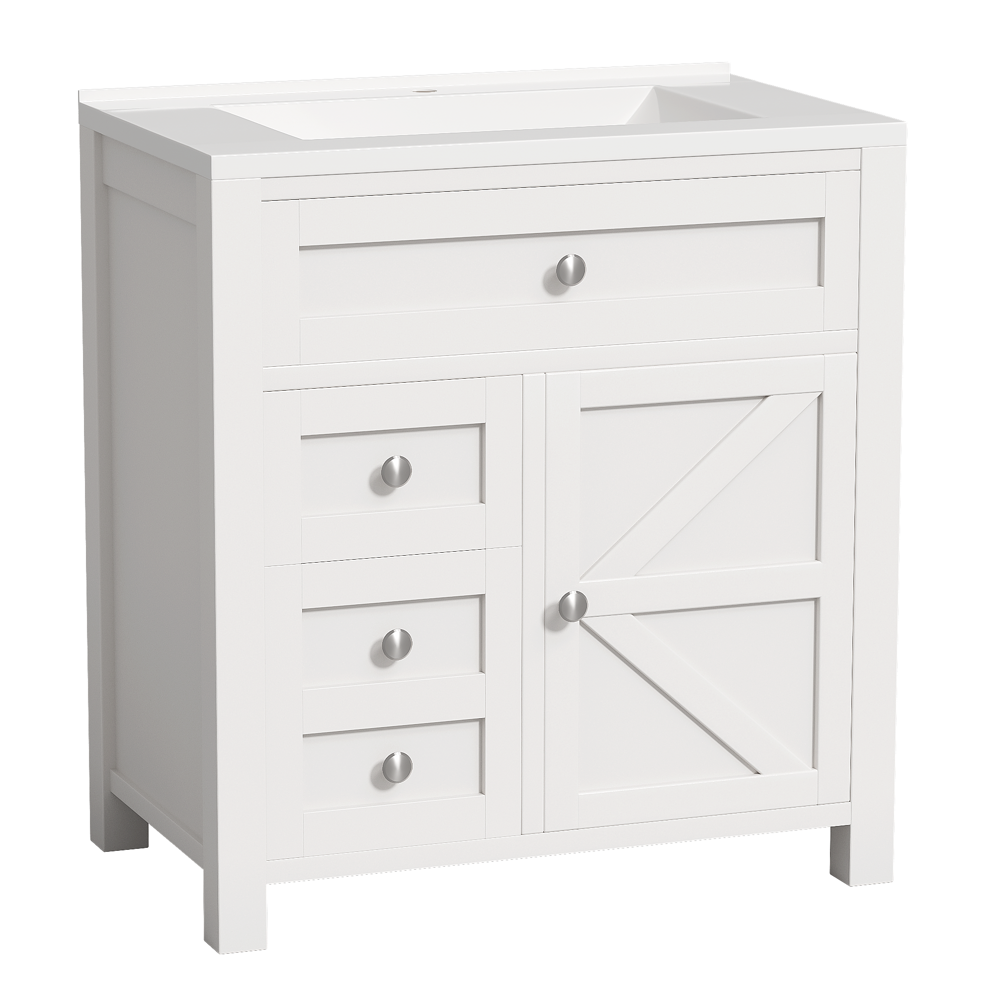 homall-bedroom-waschtisch-wei-76-cm-mit-becken-schubladen image 8