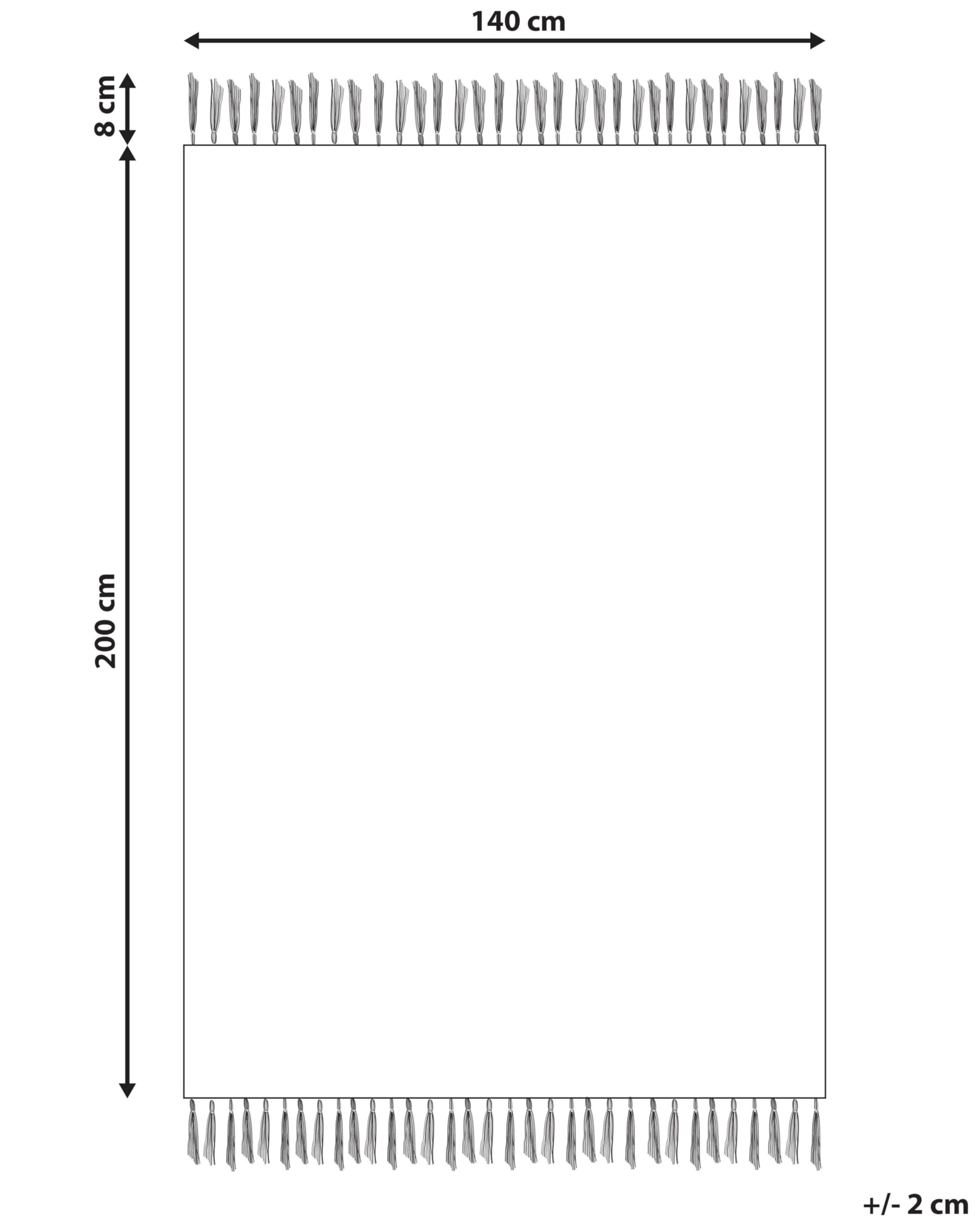 beliani-arbaa-teppich-140x200-schwarz-wei-boho-kurzflor image 3