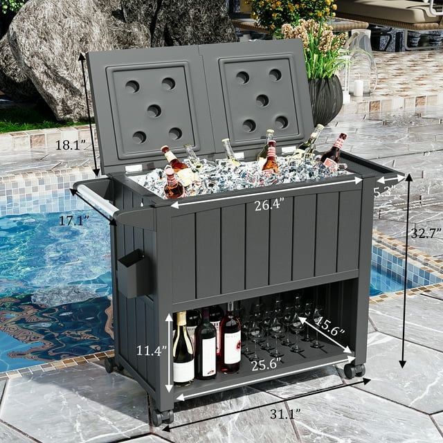 homall-patio-furniture-cooler-cart-k-hlbox-80qt-schwarz image 8