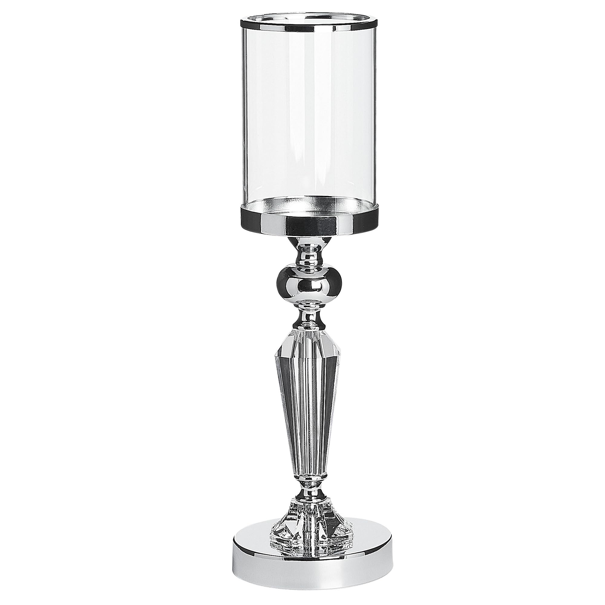 beliani-kerzenst-nder-bonao-kerzenhalter-silber-metall-klassisch image 1