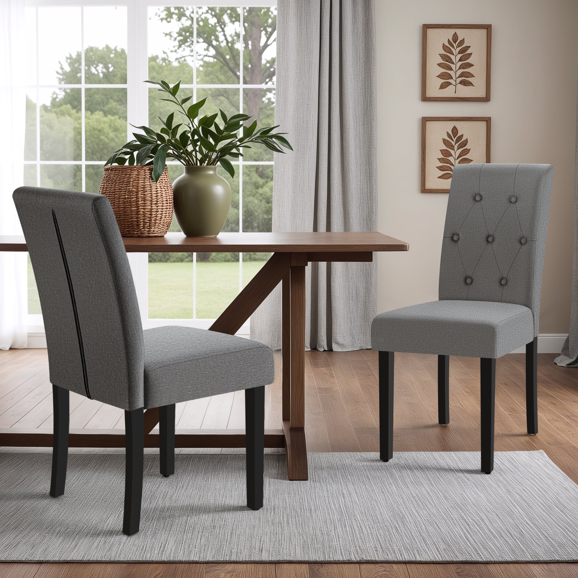 homall-modern-dining-chair-essstuhl-grau-2er-set-stoff image 6
