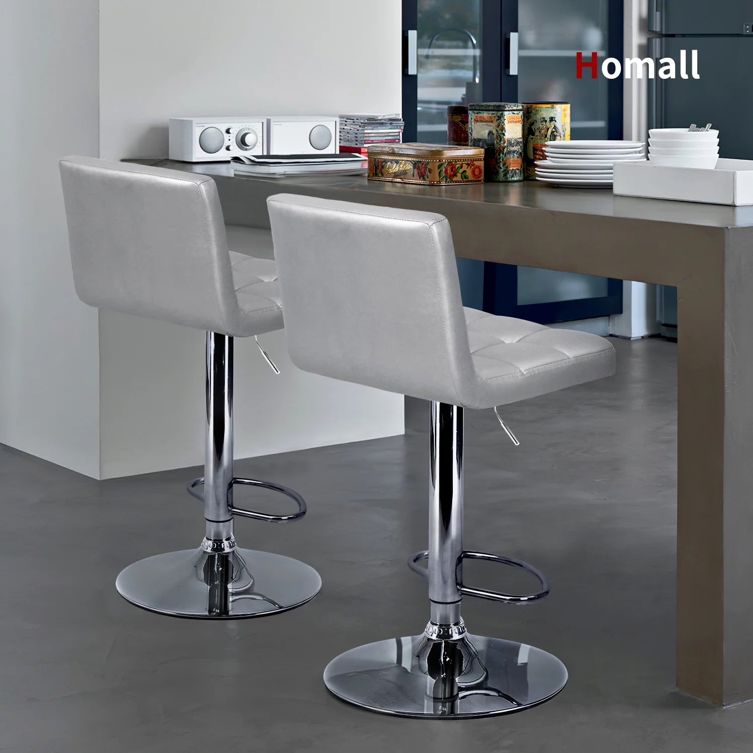 homall-bar-stool-barhocker-leder-2er-set-schwarz-h-henverstellbar image 3