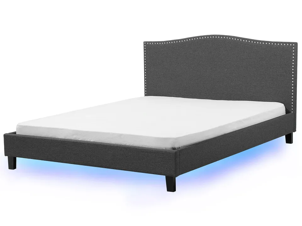 beliani-montpellier-led-polsterbett-180x200-grau-leinenoptik image 1