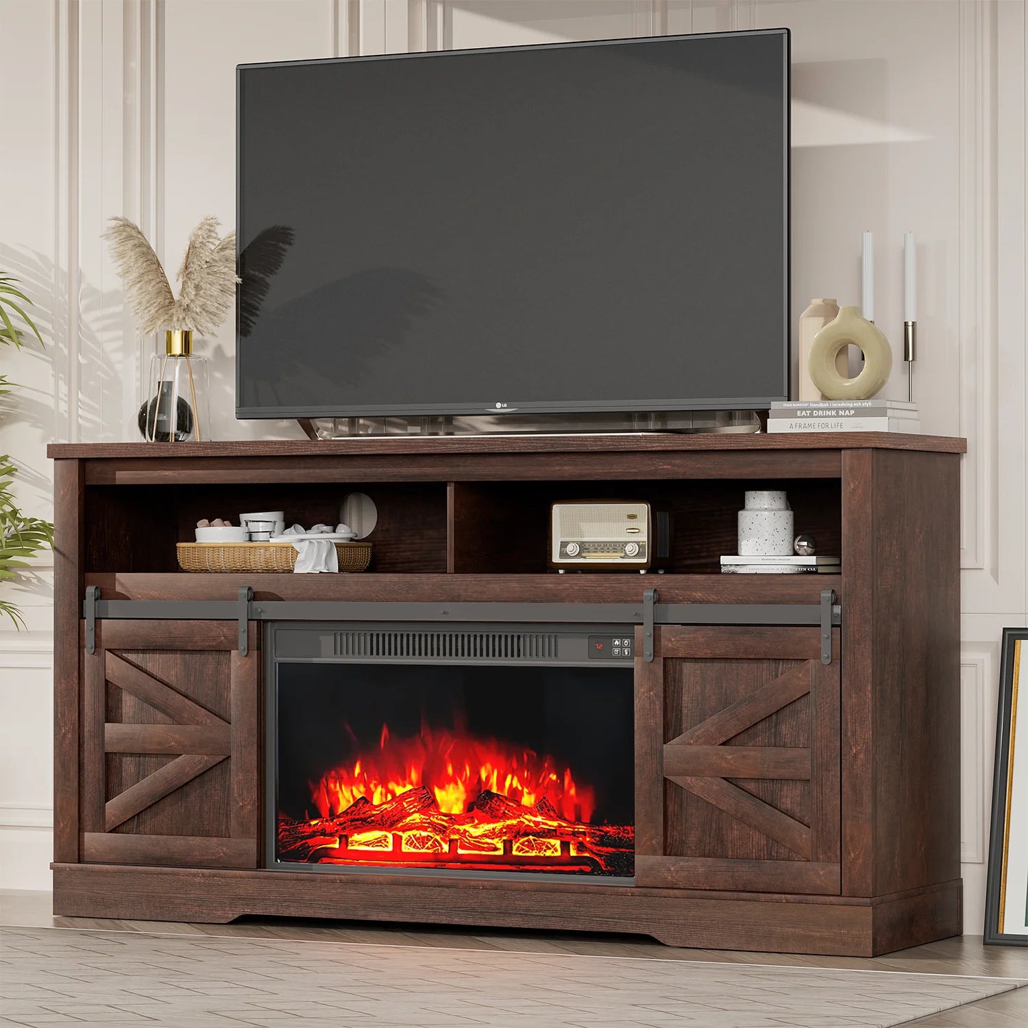 homall-tv-stand-lowboard-wei-65-zoll-mit-kamin image 7