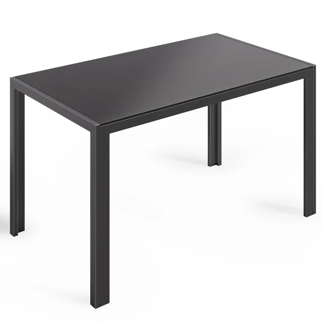 bealife-tb41-esstisch-glas-schwarz-130x70-mit-glasplatte image 1