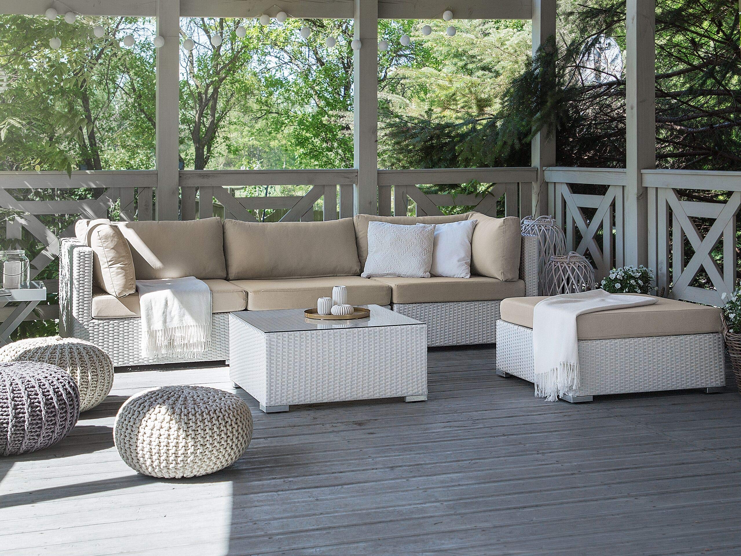 beliani-sano-ii-lounge-set-rattan-wei-sandbeige-links-4-teilig image 2