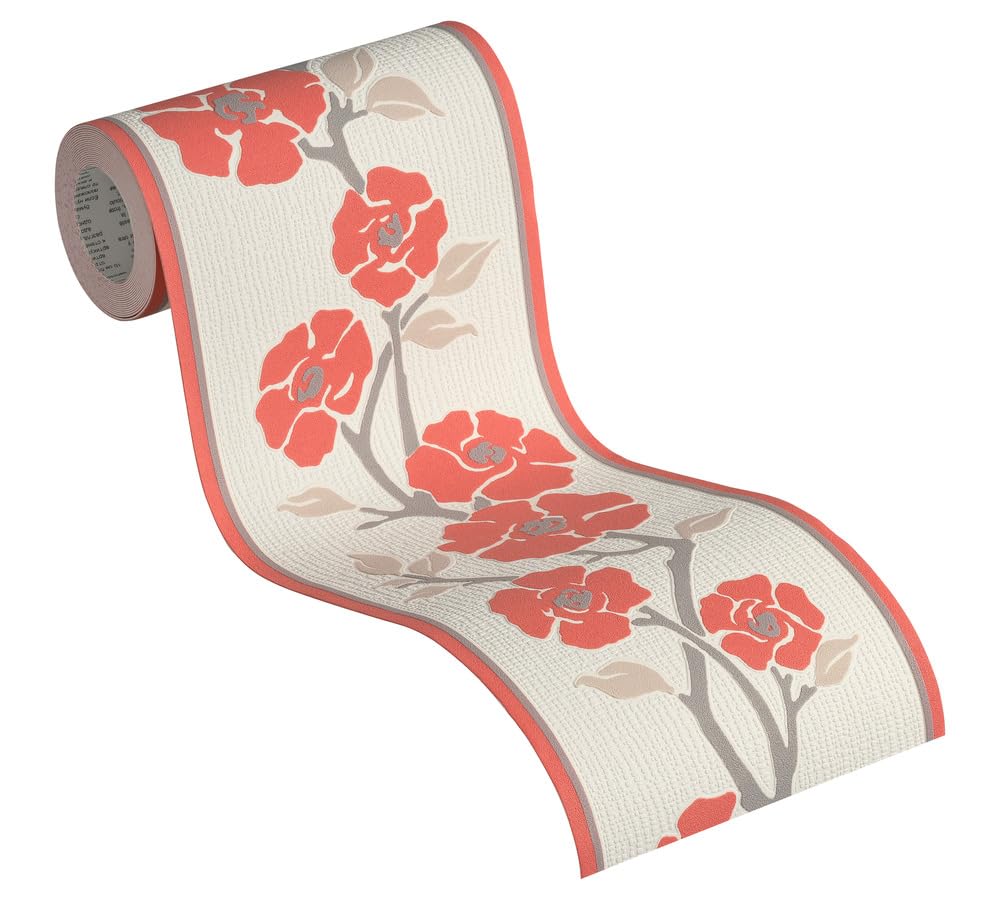 a-s-cr-ation-only-borders-384324-vliesbord-re-rot-blumen-5m image 2