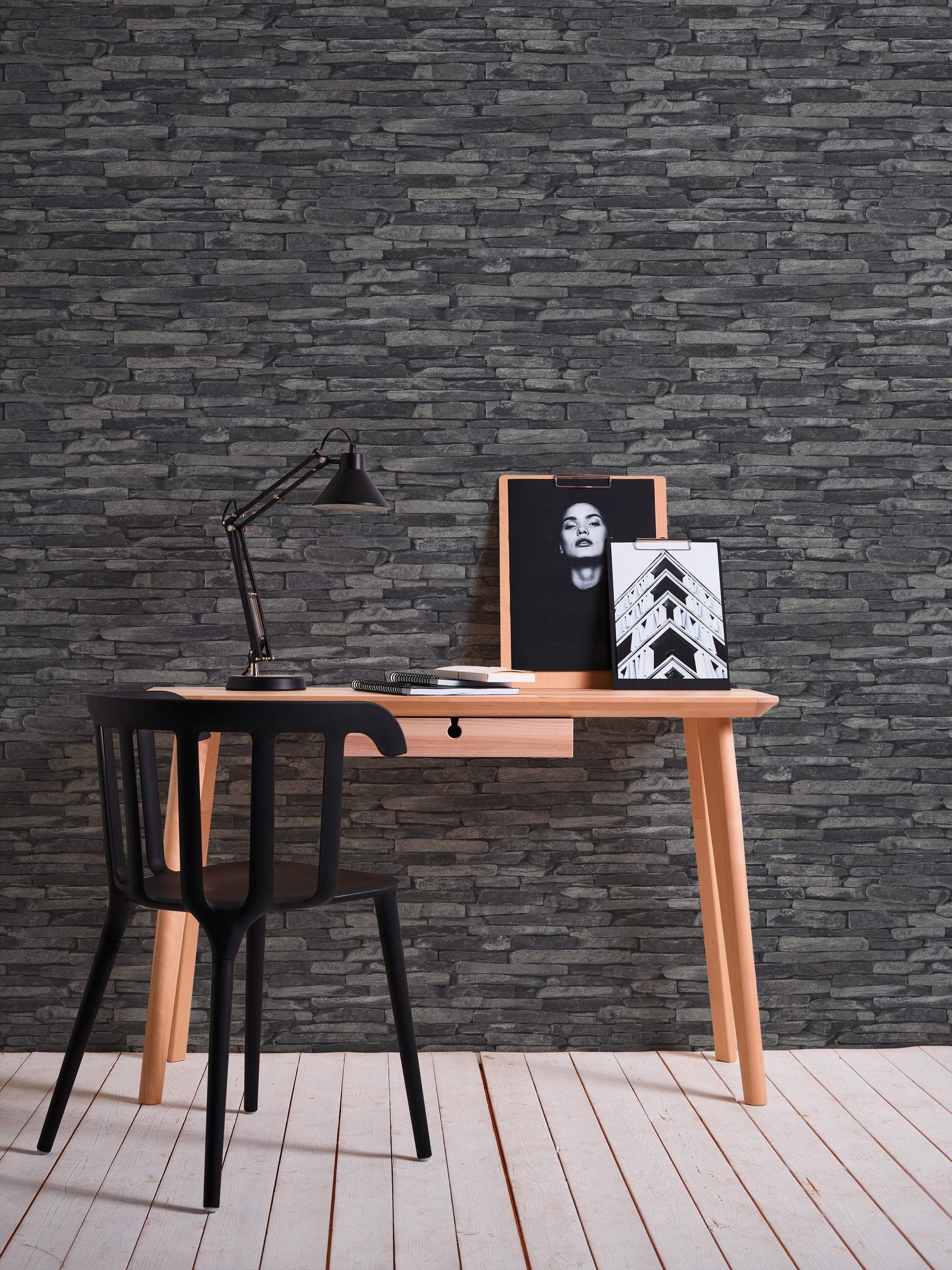 a-s-cr-ation-wood-n-stone-914224-vliestapete-grau-schwarz-steinoptik image 8