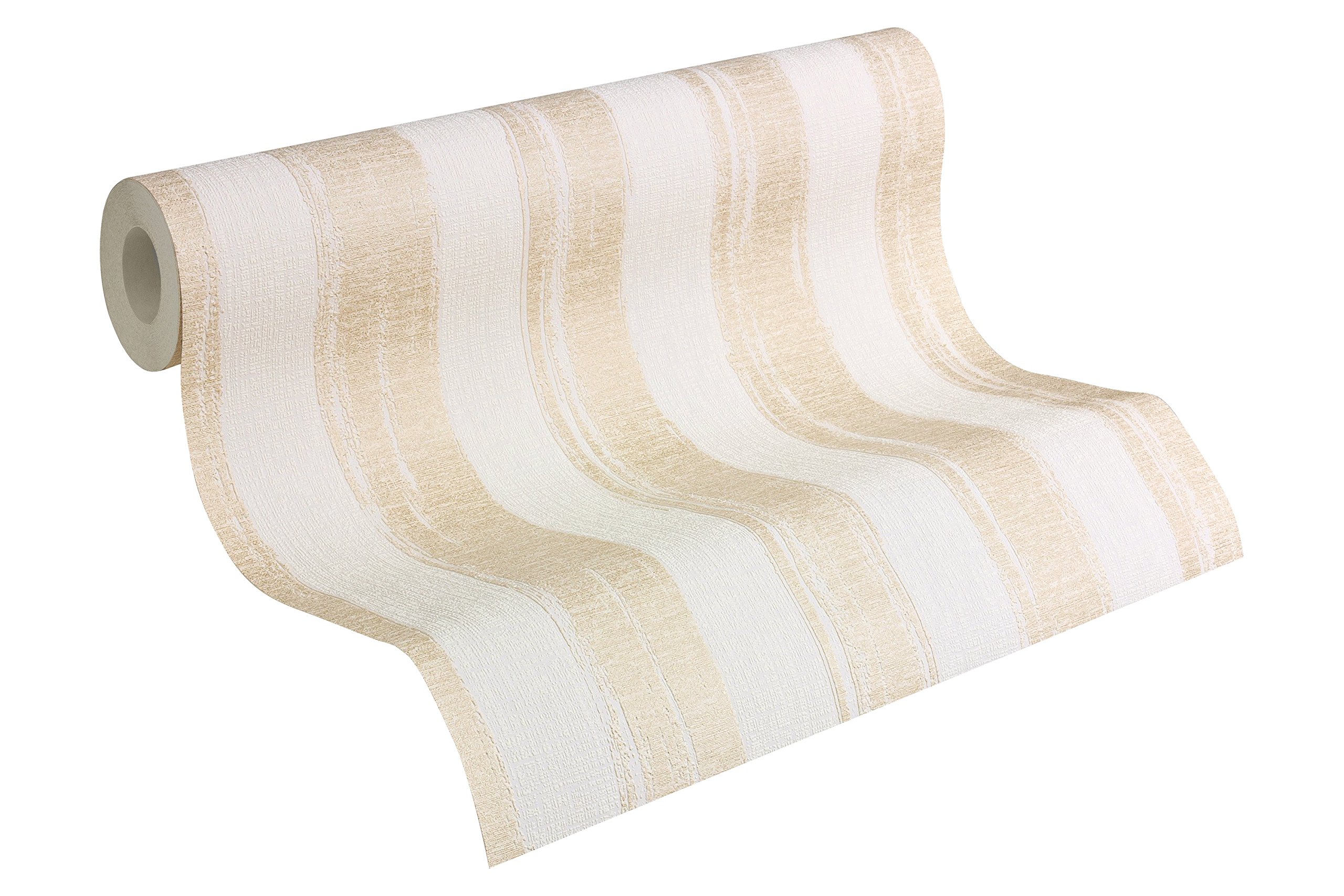 a-s-cr-ation-shabby-style-941565-vliestapete-beige-streifen image 1
