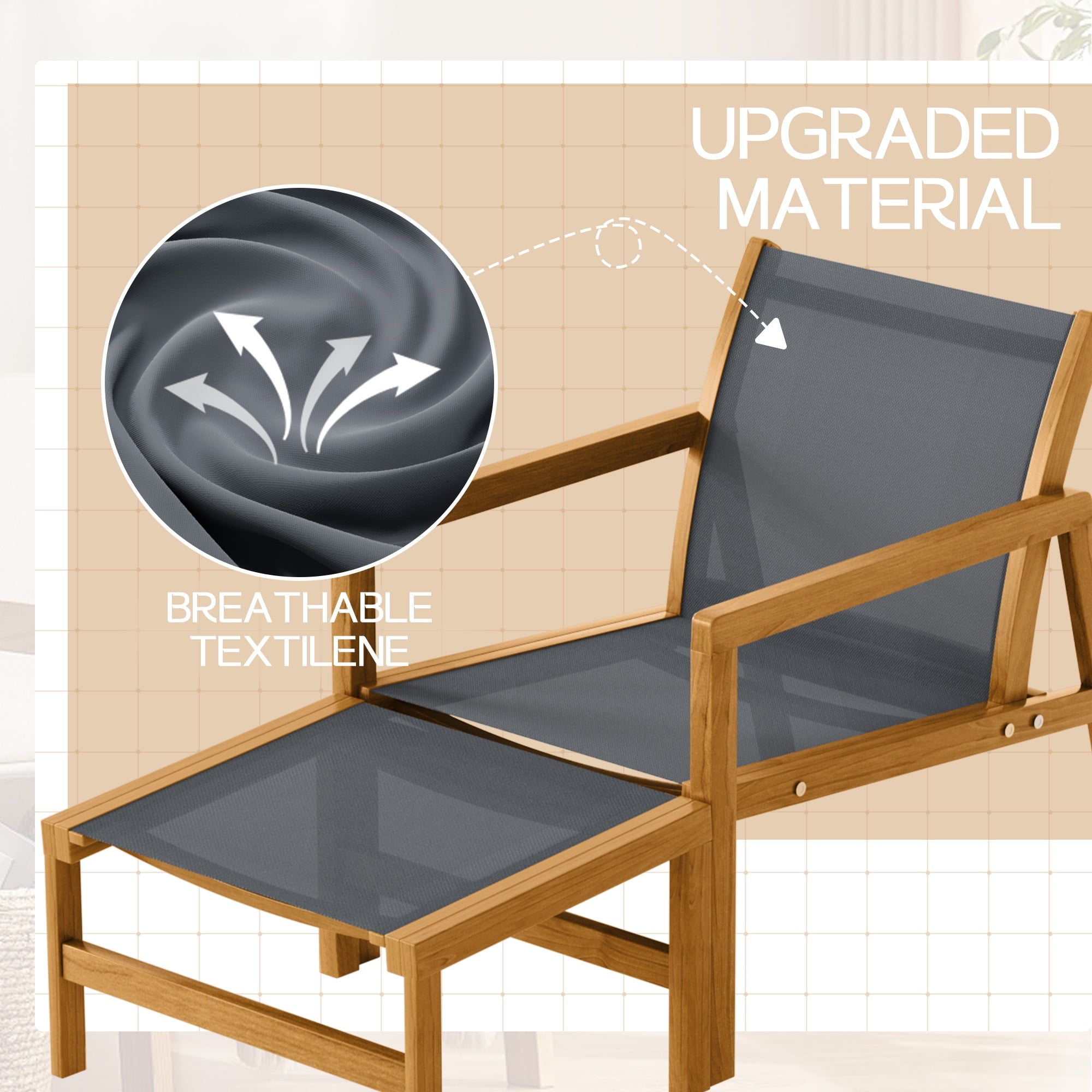 homall-patio-set-4-tlg-akazie-textilene-mit-hocker image 7