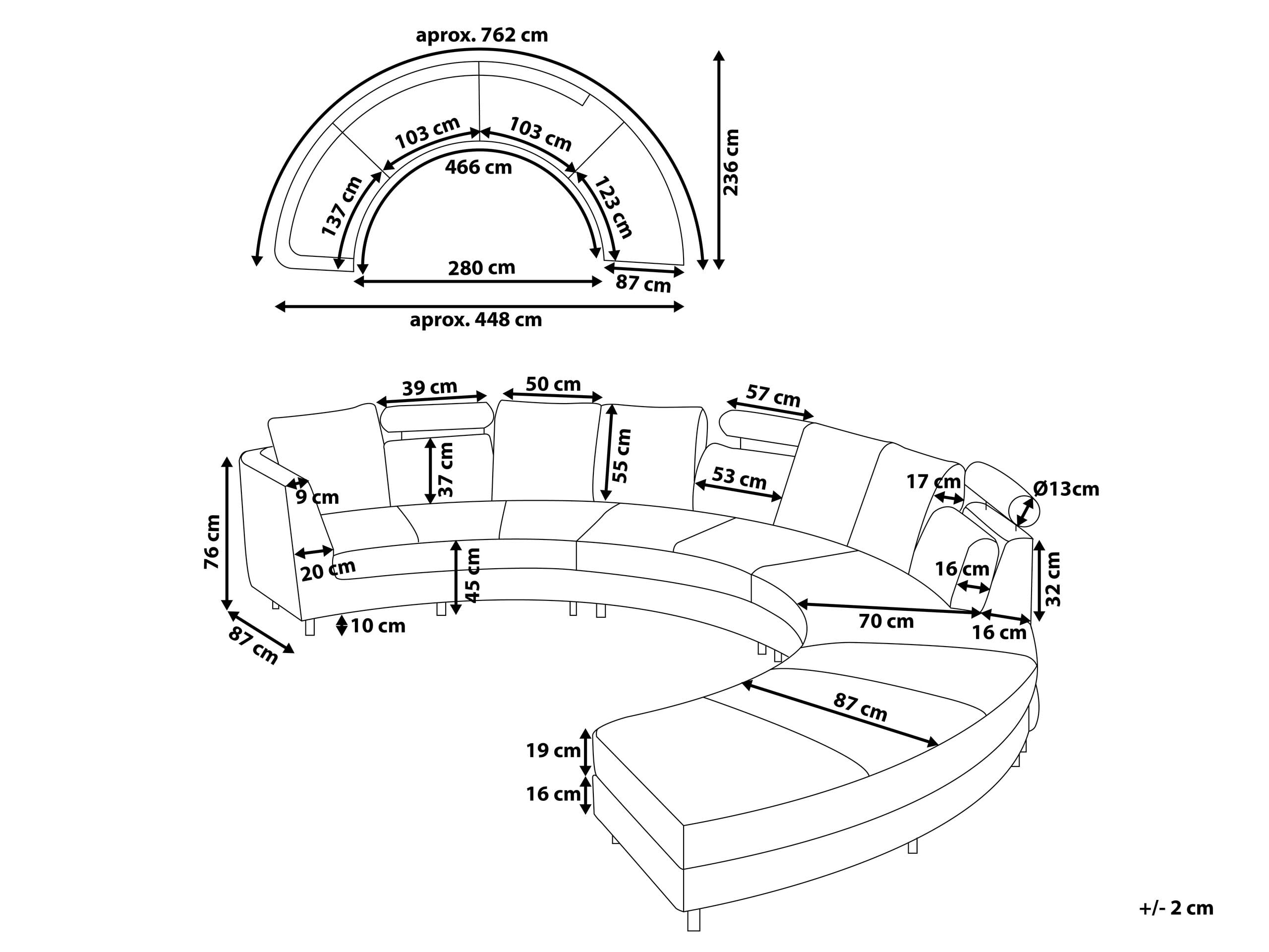 beliani-sofas-rotunde-halbkreis-sofa-schwarz-echtleder image 3