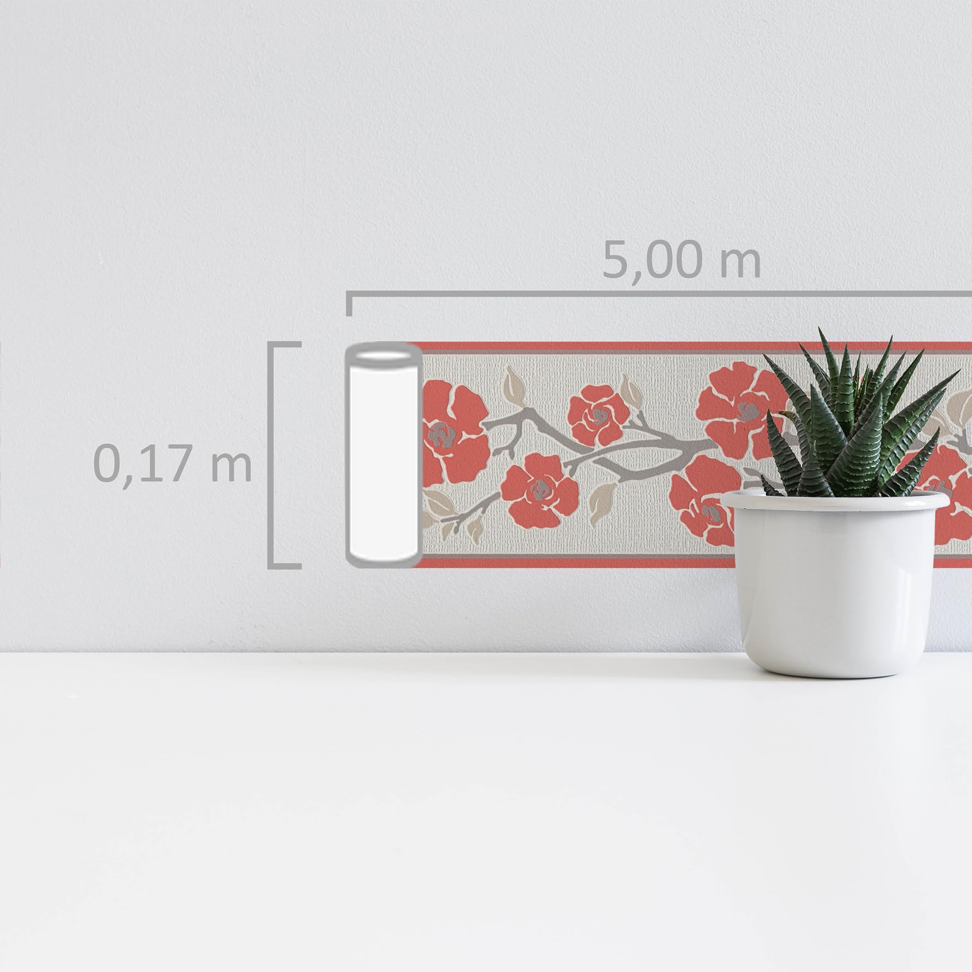a-s-cr-ation-only-borders-384324-vliesbord-re-rot-blumen-5m image 4