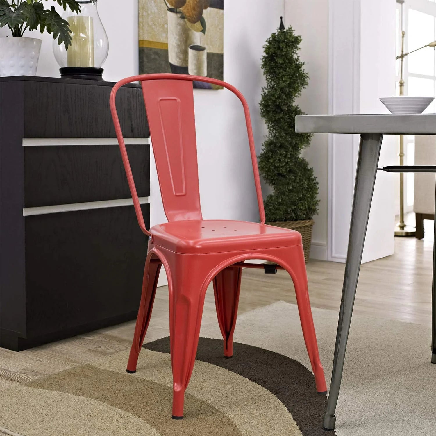 homall-metal-chair-barstool-metallstuhl-dream-blue-4er-set-stapelbar image 2