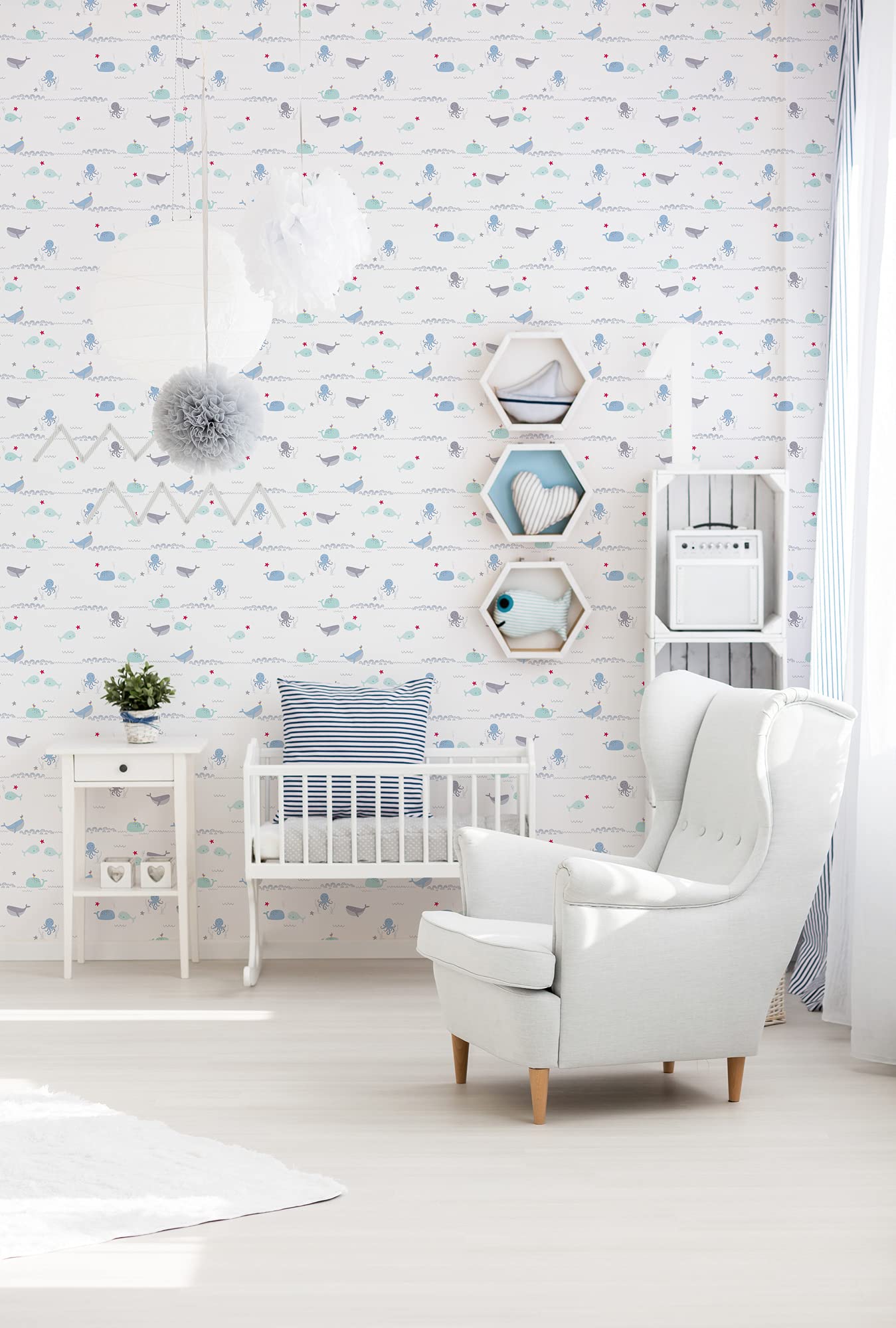 a-s-cr-ation-little-love-381301-kindertapete-unterwasser-blau image 4