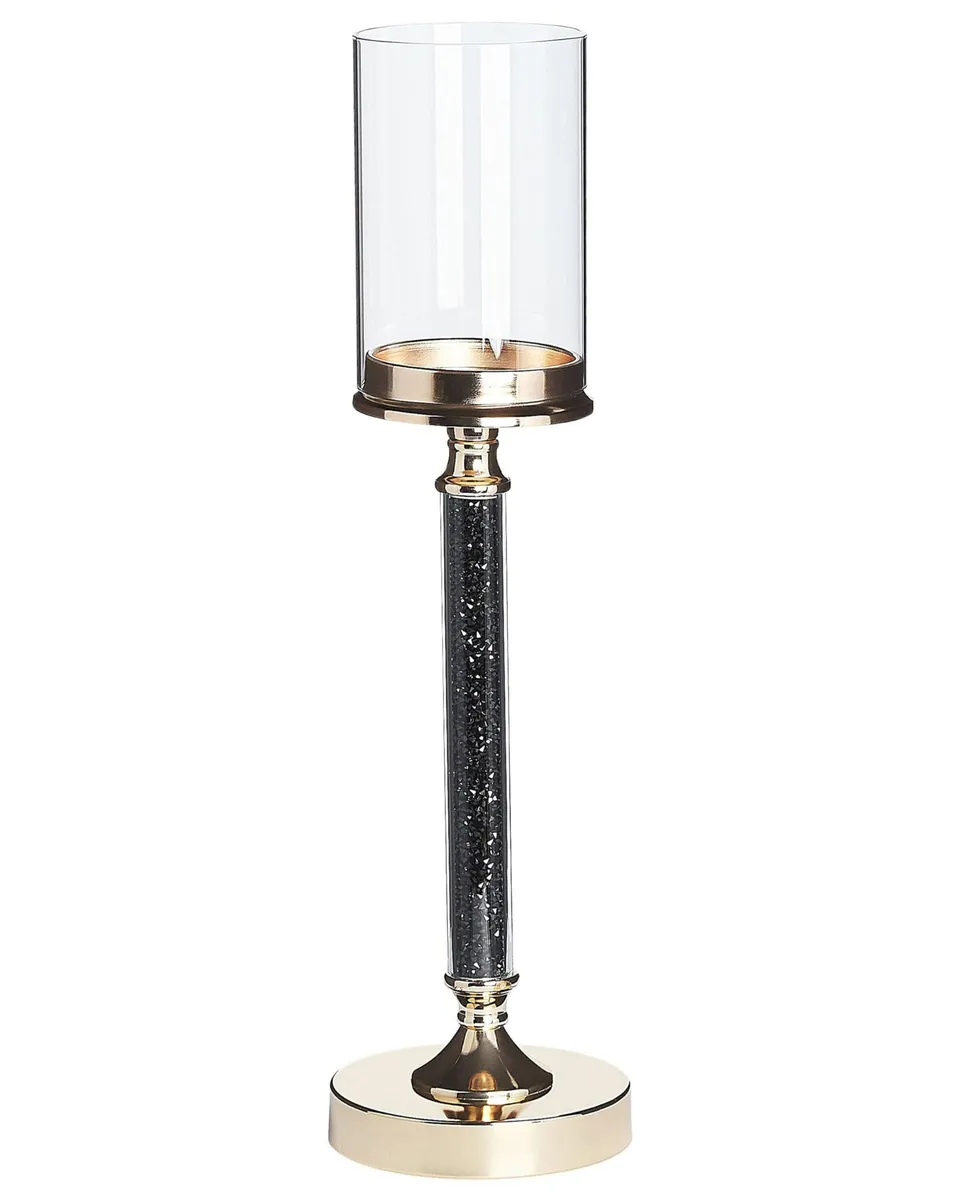 beliani-abbeville-kerzenst-nder-gold-schwarz-48-cm image 1
