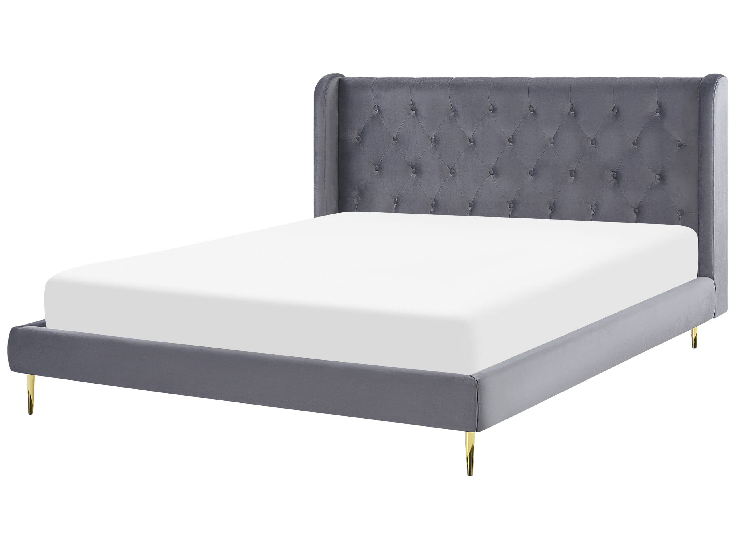 beliani-forbach-doppelbett-samt-grau-180x200-kopfteil image 1