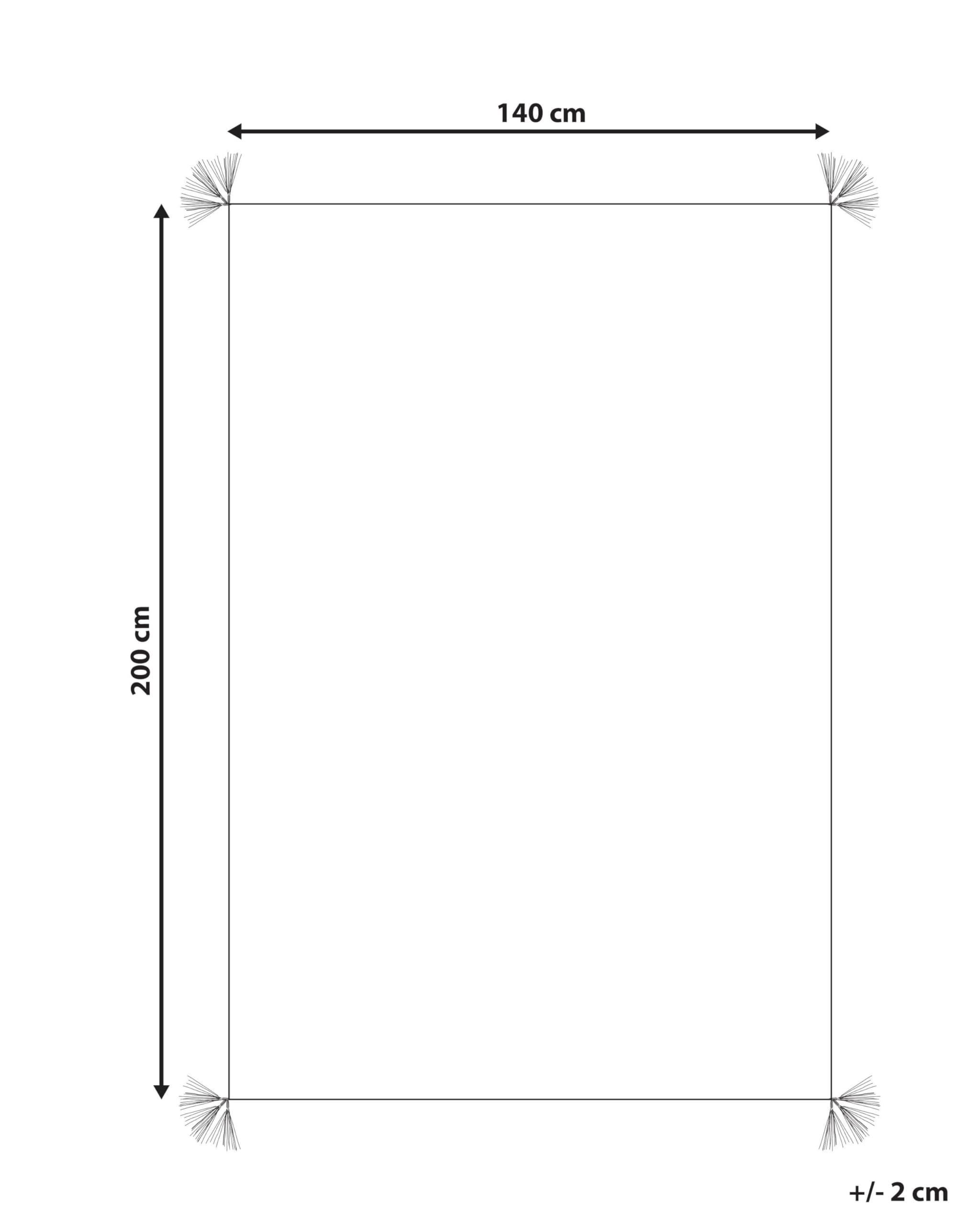 beliani-kartal-baumwollteppich-140x200-wei-fransen image 2