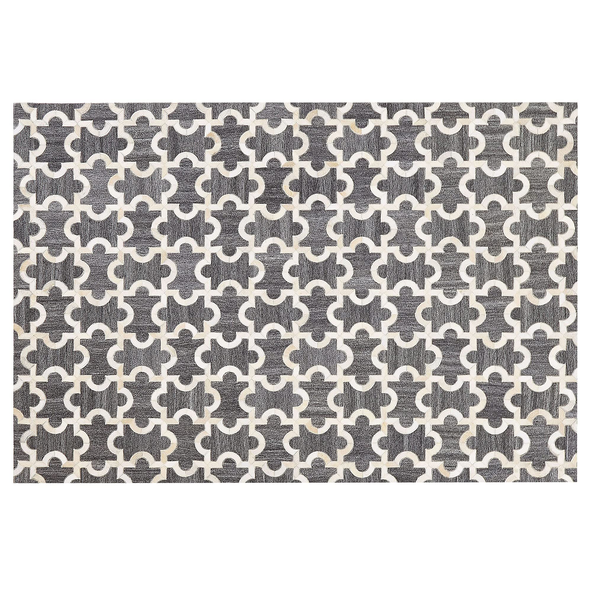 beliani-yedisu-teppich-leder-patchwork-140x200-grau-beige image 4
