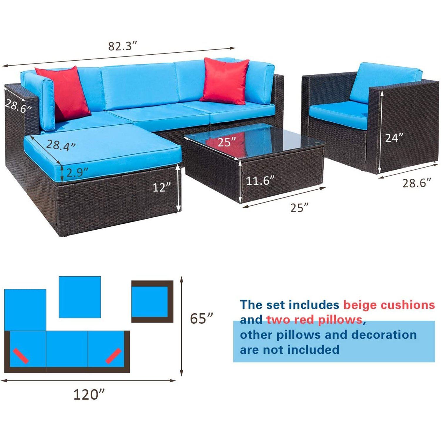 homall-rattanm-bel-lounge-set-beige-6-teilig-wetterfest image 8