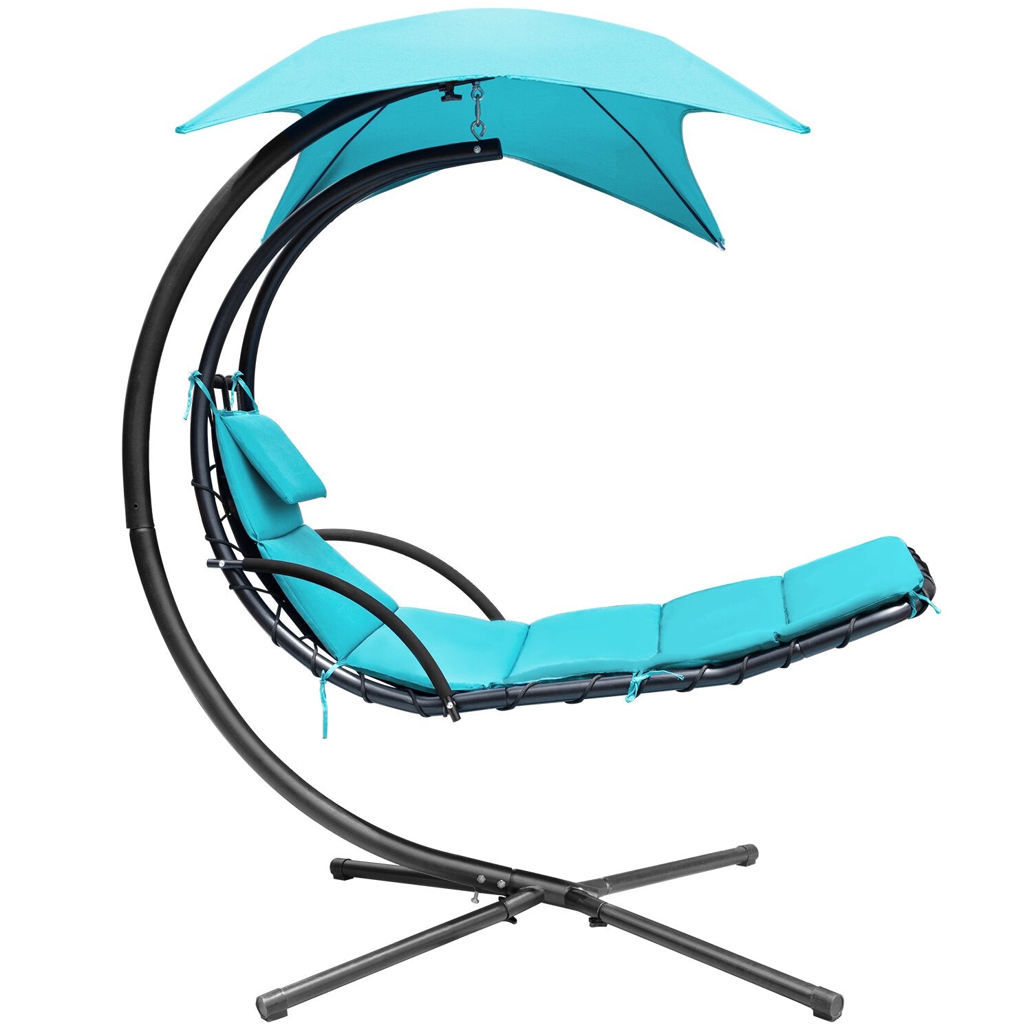 homall-patio-furniture-h-ngesessel-blau-mit-sonnendach-gestell image 1