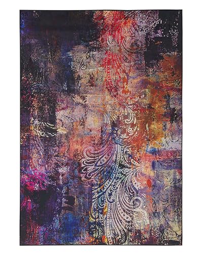beliani-mardin-teppich-140x200-bunt-kurzflor-abstrakt image 8