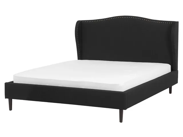 beliani-doppelbett-schwarz-160x200-lattenrost-nieten image 1