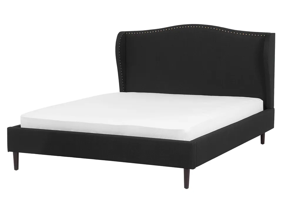 beliani-doppelbett-schwarz-160x200-lattenrost-nieten image 1