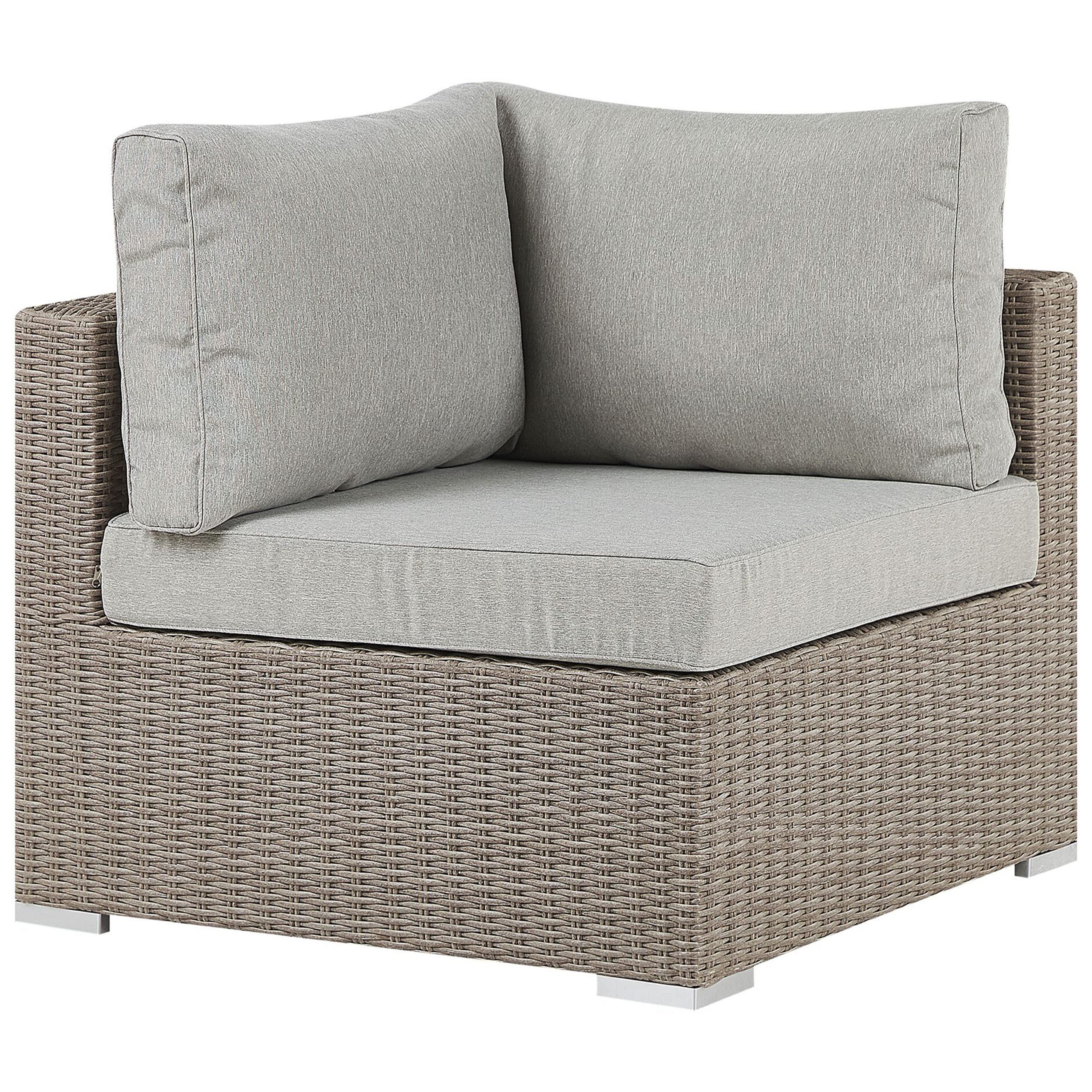 beliani-contare-lounge-set-6-sitzer-polyrattan-taupe-links-grau image 7